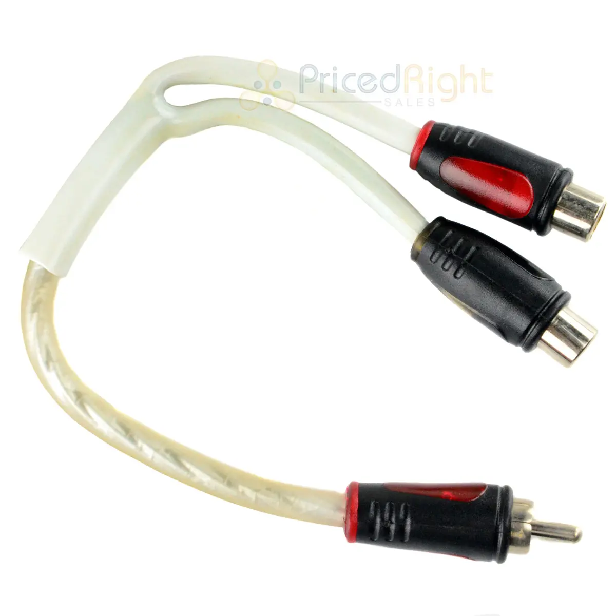1 Male To 2 Female Rca Splitter Triple Shield Interconnect Car Home Audio Cable 1