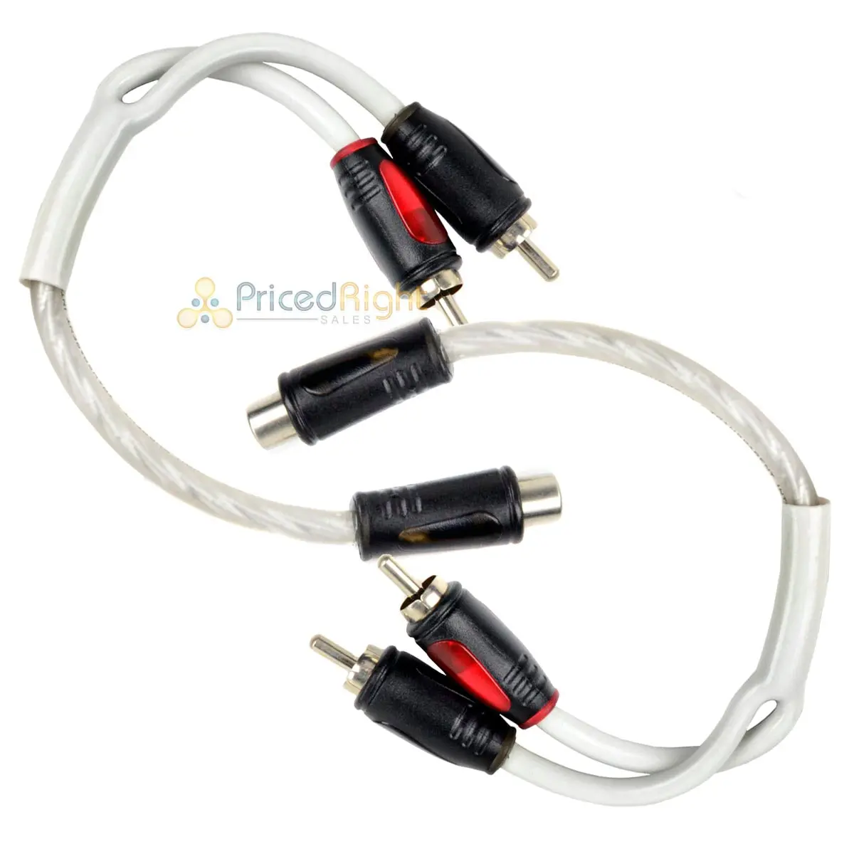 2 Pack 1 Female To 2 Male Rca Splitter Triple Shield Inteconnect Car Home Audio 1