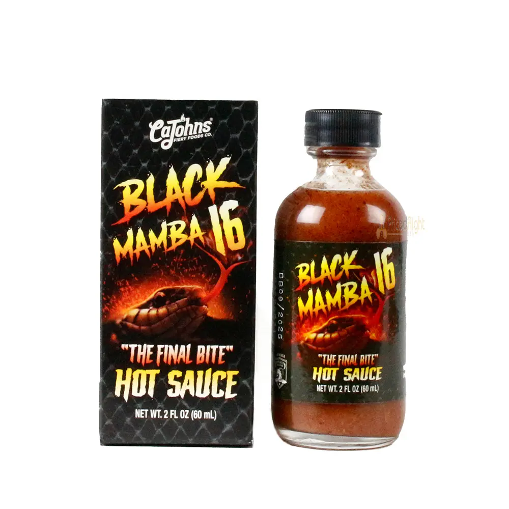 Cajohns Black Mamba 16 Final Bite Hot Sauce 2 Oz 16 Million Scoville Heat Units 1