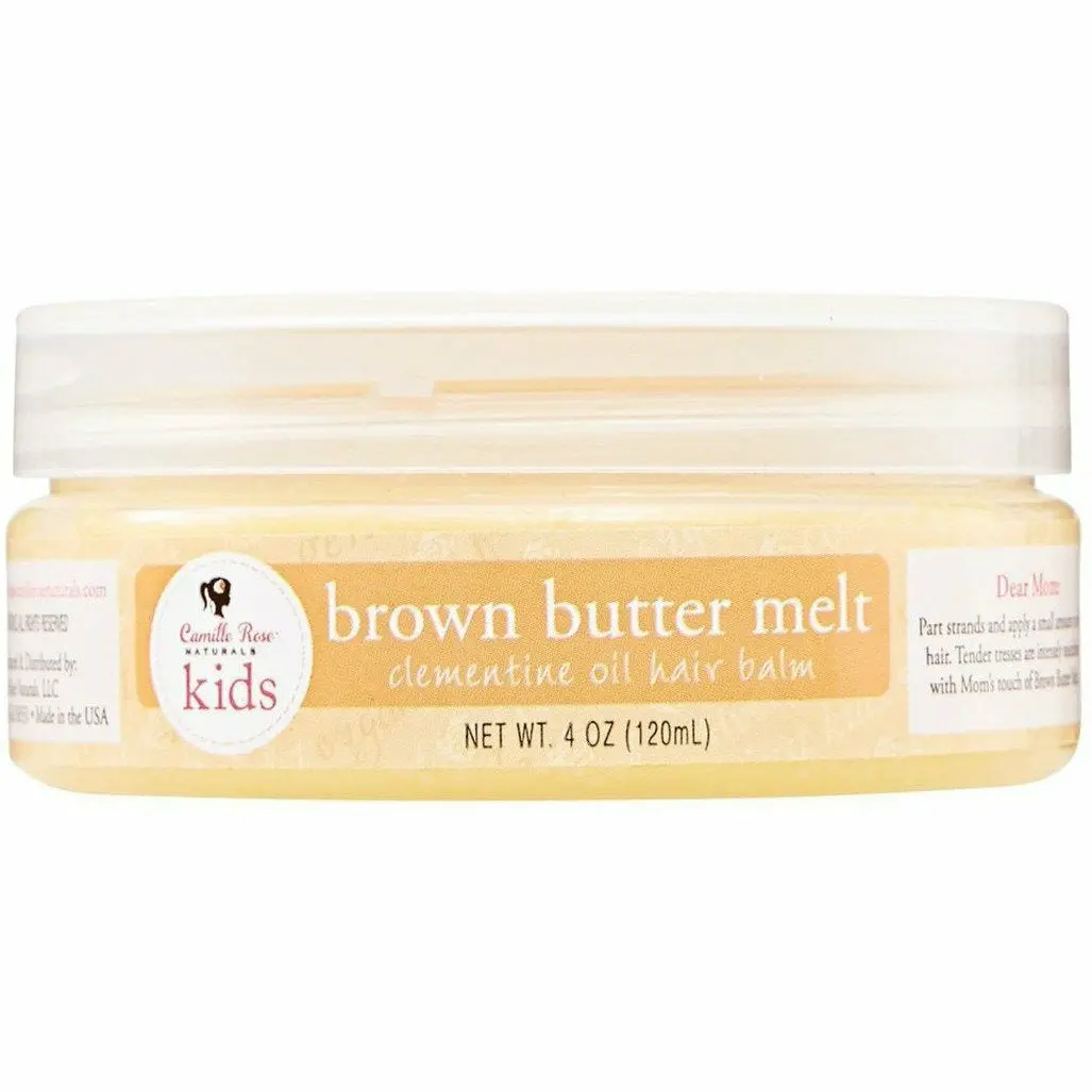 Camille Rose Naturals Kids: Brown Butter Melt Hair Balm 4 Oz 1