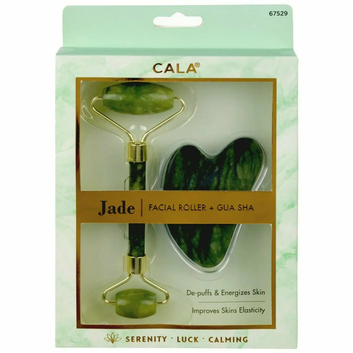 Cala :Jade Roller + Gua Sha Set #67529 1