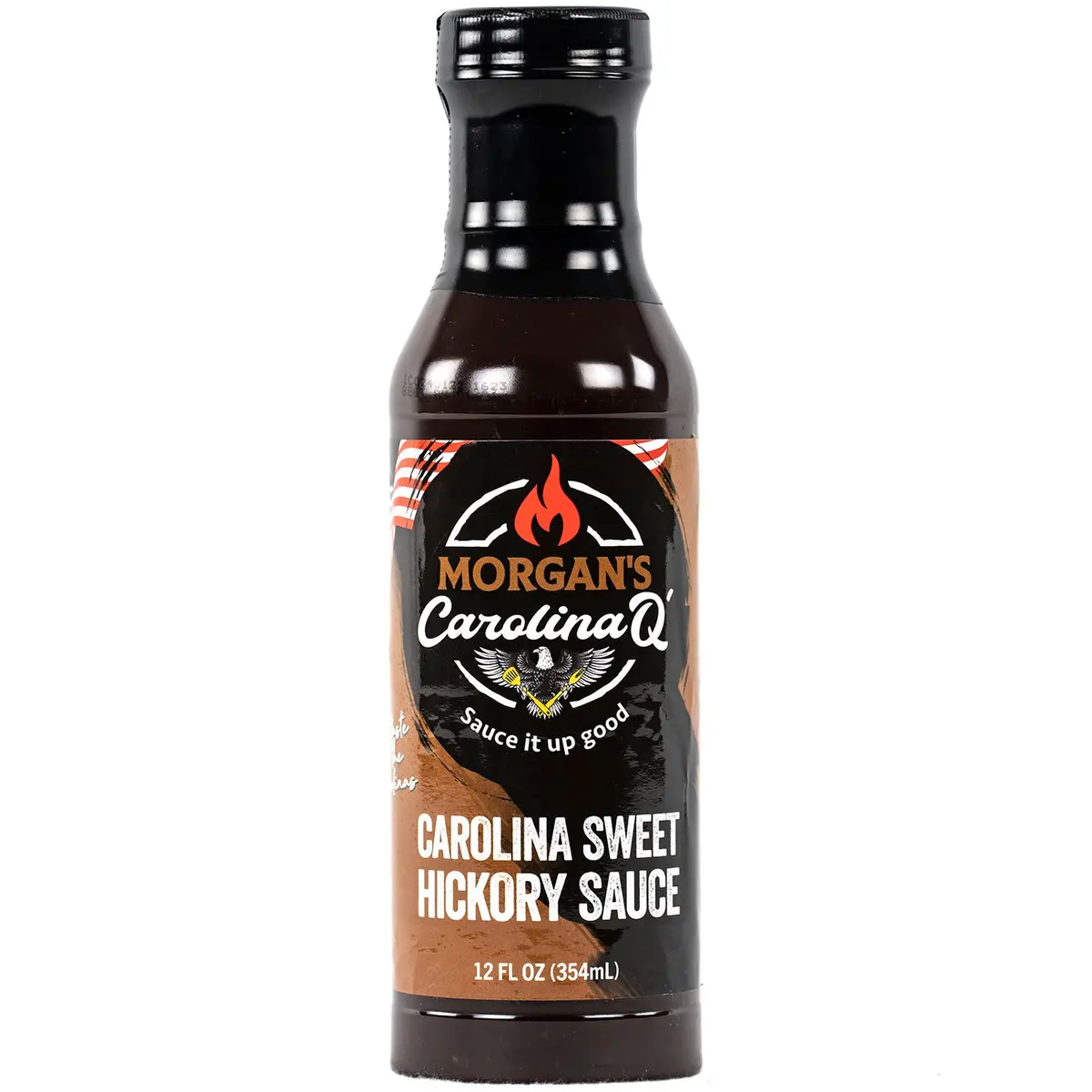 Morgan's Carolina Q Sweet Hickory Sauce Bold Tangy Smoky Msg & Gluten Free 12 Oz 1