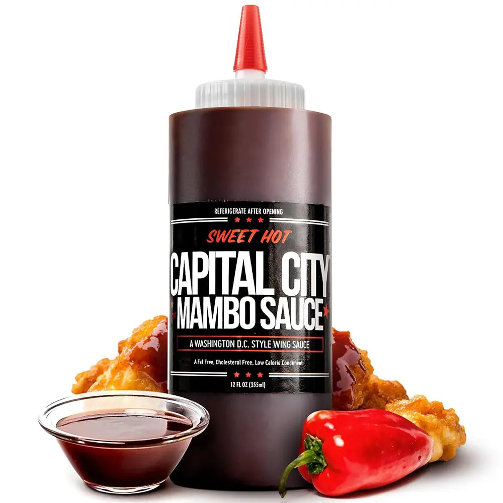 Capital City Sweet Hot Mambo Sauce 12 Oz Fat Free Low Calorie Cc-012Sh 1