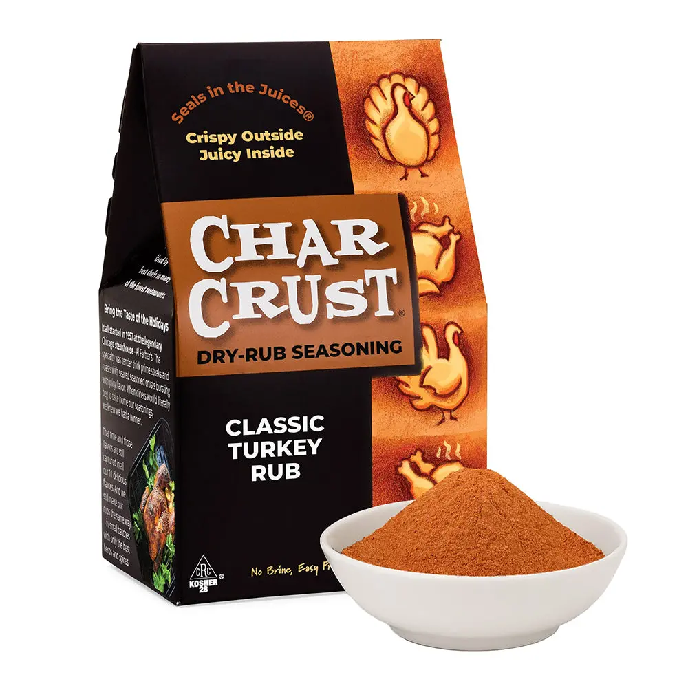 Char Crust Classic Turkey Rub Seasoning 4 Oz Pack For 12-18Lb Turkey Herbs Spice 1