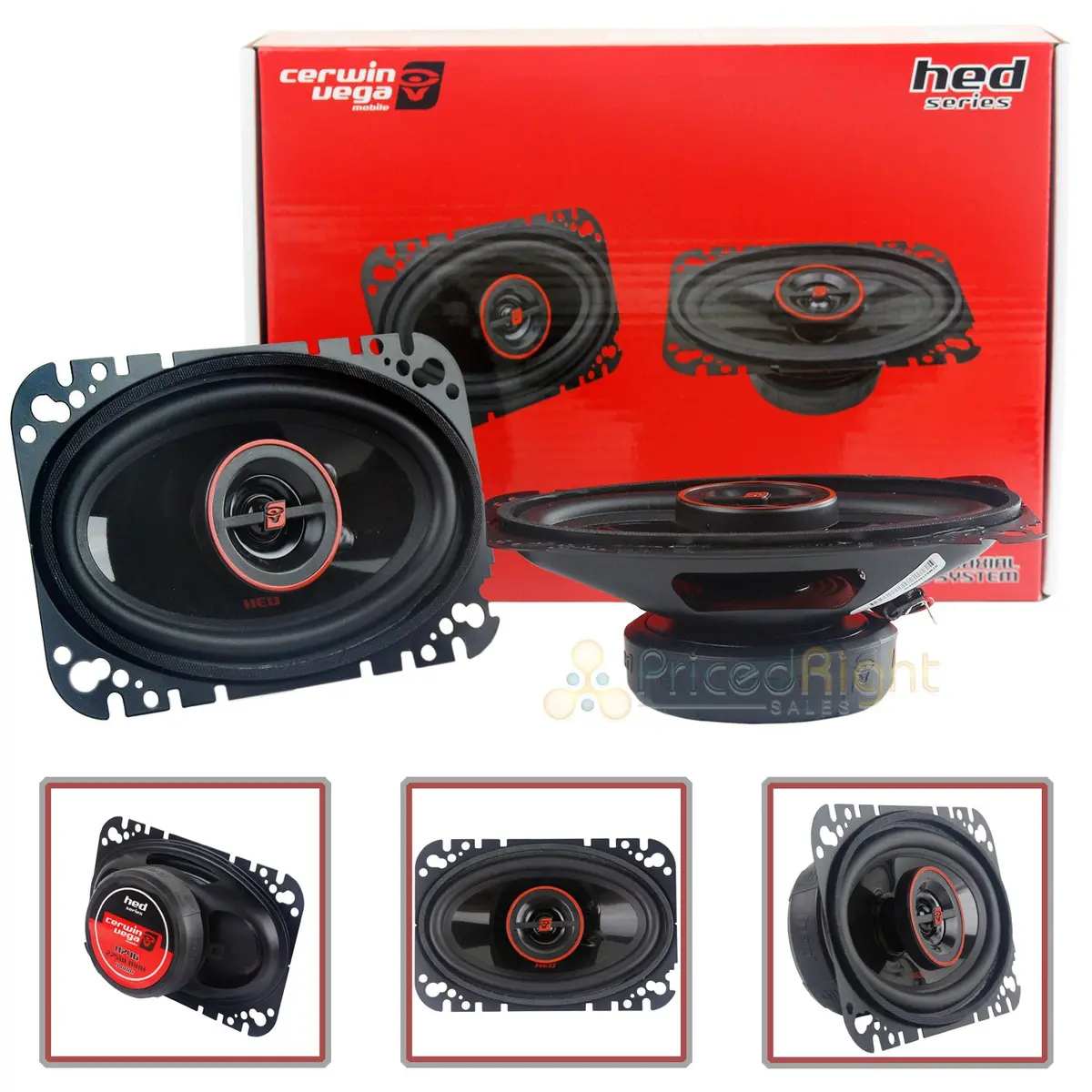 Cerwin Vega H746 4X6" 2-Way Coaxial Speakers 1" Polypropylene Dome Tweeter Pair 1