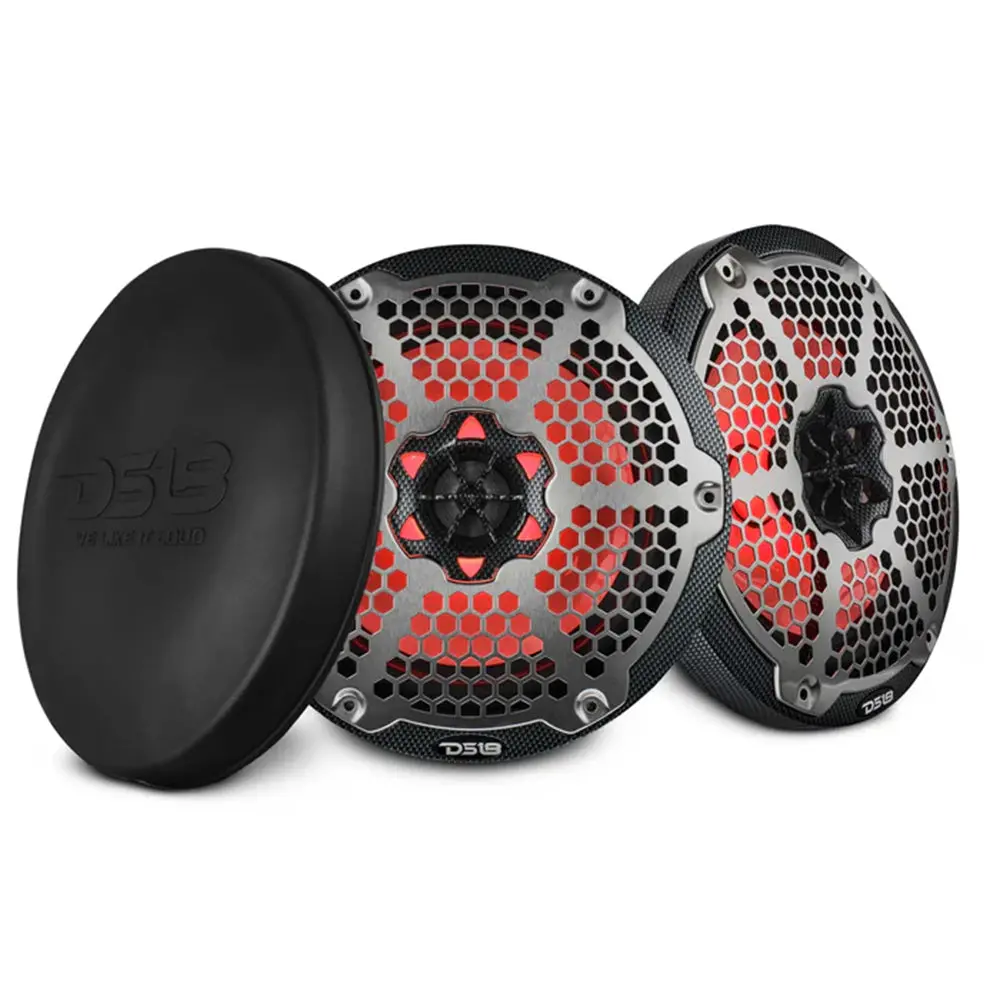 Pair Of Ds18 8" 2-Way Speakers Marine Hydro Atv Rgb Led Lights 375W Peak Cf-8M 1