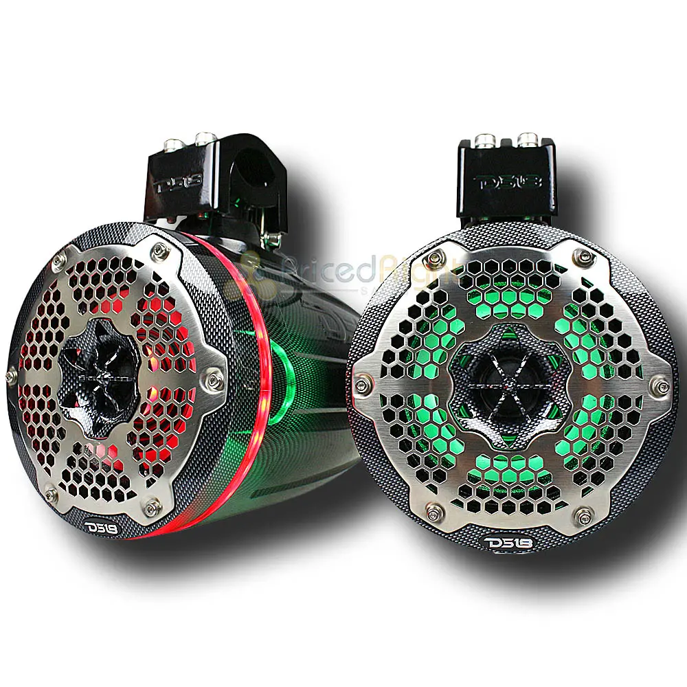 Ds18 6.5" Marine Tower Speaker 450W Carbon Fiber Integrated Rgb Led Cf-X6tpneo 1
