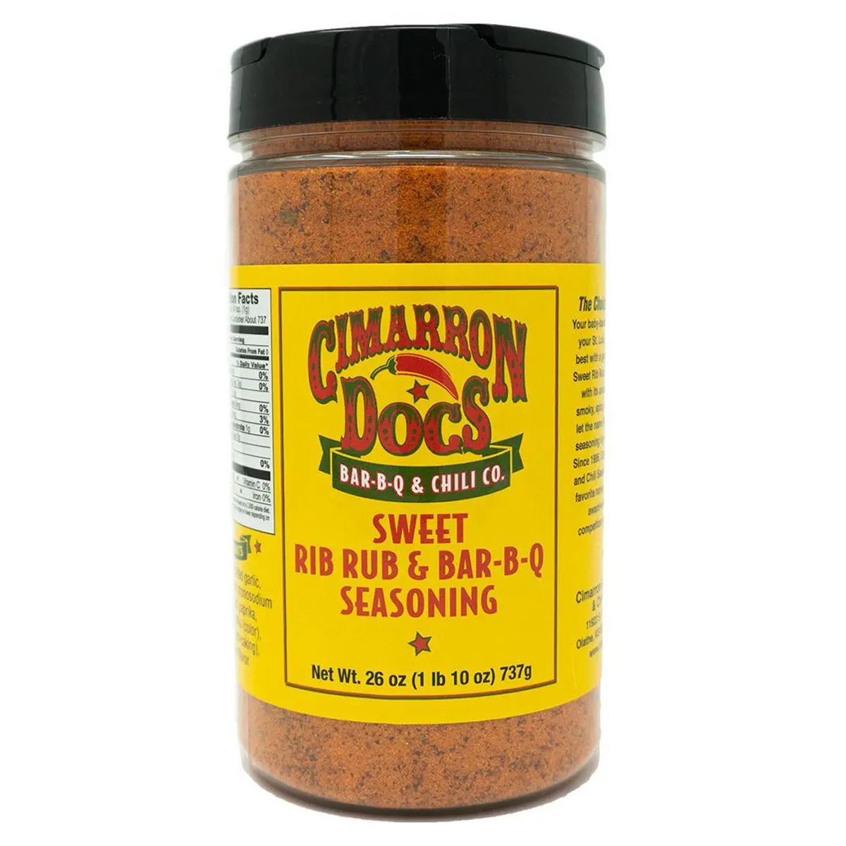 Cimarron Docs Bbq Sweet Rib Rub And Bbq Seasoning 26 Oz Bottle Award Winning 1