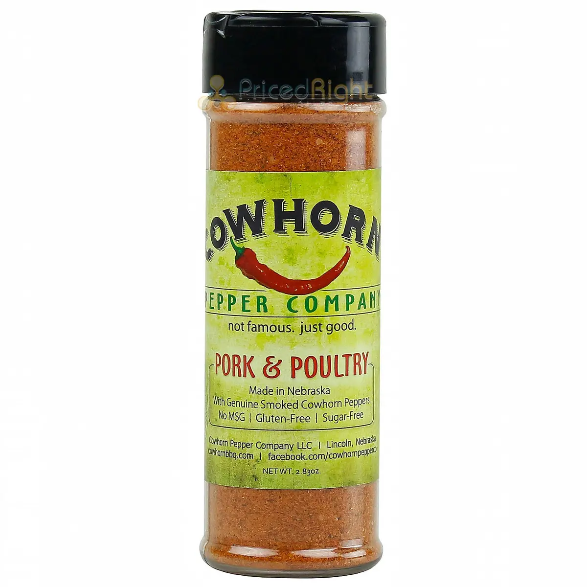 2.83 Oz Pepper Company Pork & Poultry Seasoning Genuine Smoked Cowhorn Peppers 1