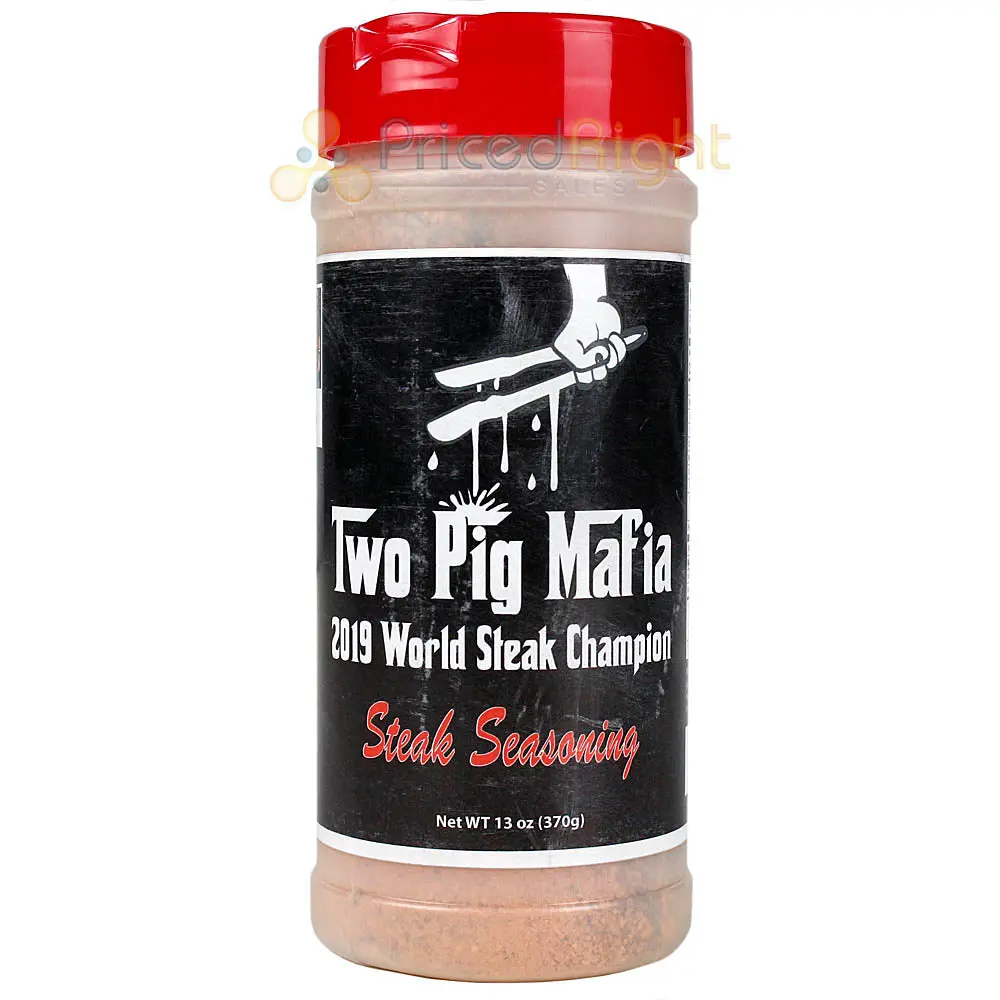 Two Pig Mafia Bbq Steak Seasoning 13 Oz. Bottle Gluten Msg Free World Champion 1