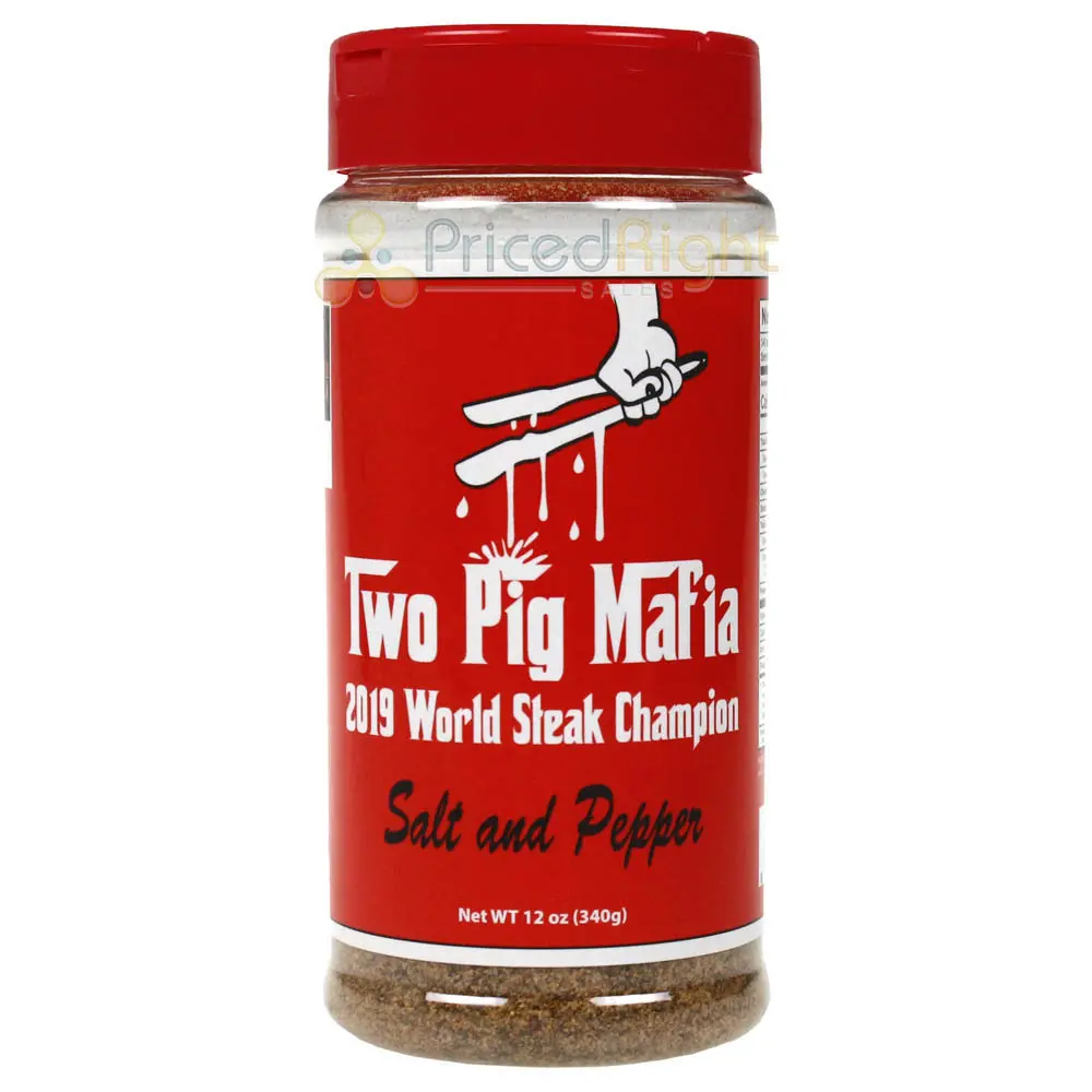 Two Pig Mafia Salt And Pepper All Purpose Seasoning 12 Oz Bottle Cp2p/015 1