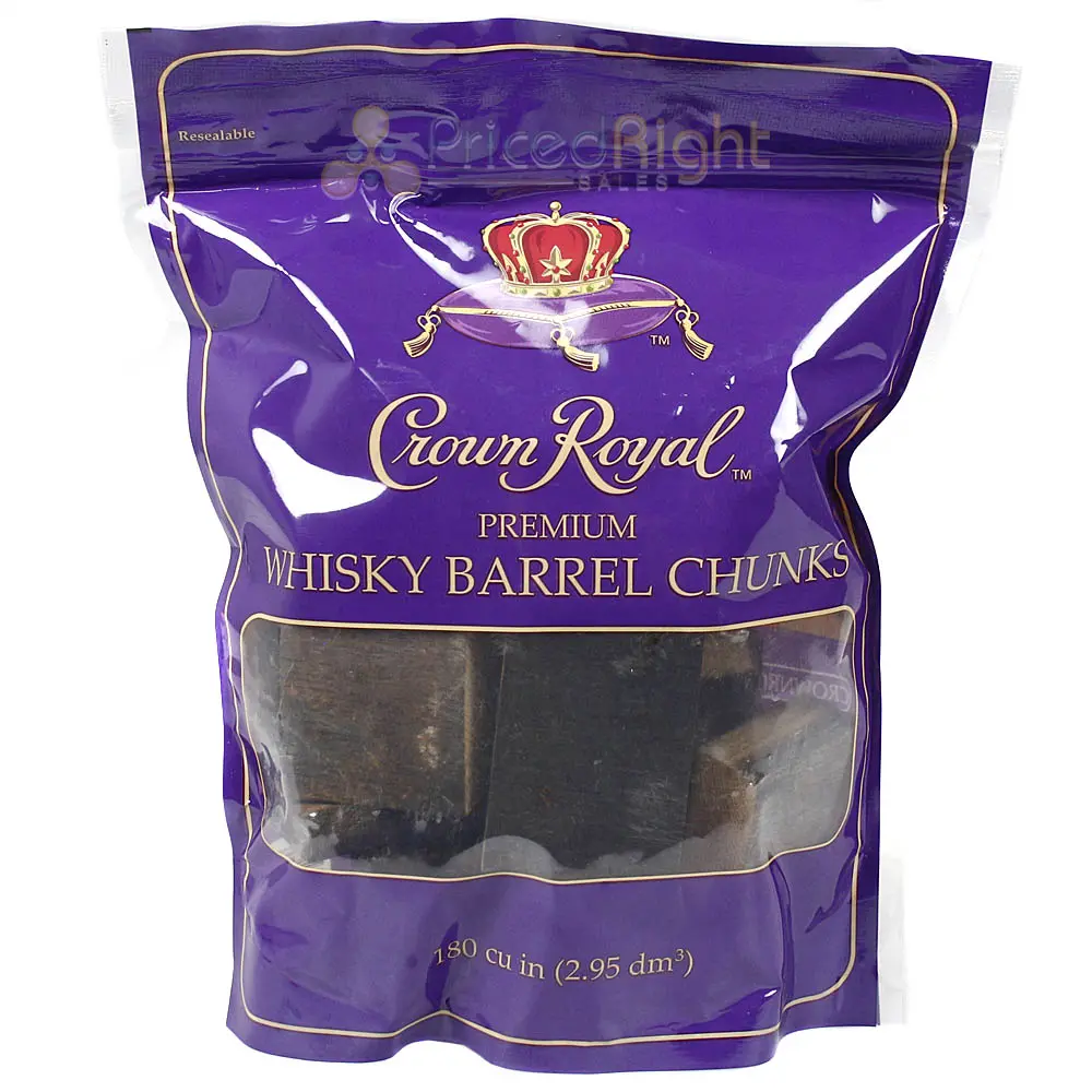 Crown Royal Premium Whisky Barrel Cooking Chunks Rich & Robust Flavor Cr-Chunks 1