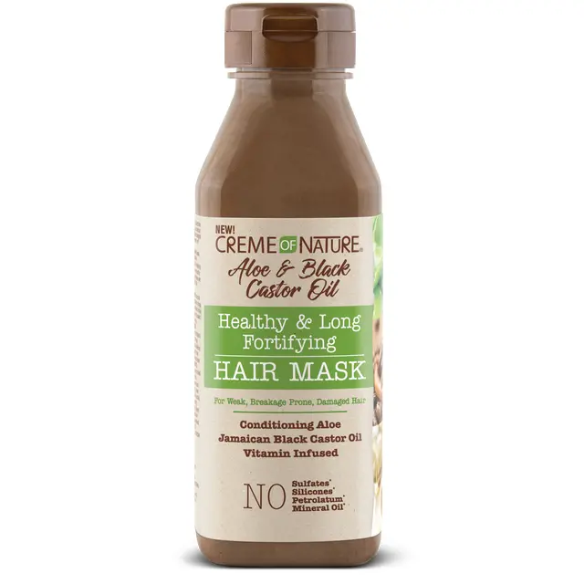 Creme Of Nature: Aloe & Black Castor Oil Healthy & Long Fortifying Hair Mask 12Oz 1