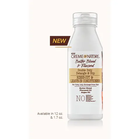 Creme Of Nature: Butter Blend & Flaxseed 3-In-1 Rinse Out & Leave-In Conditioner 12Oz 1
