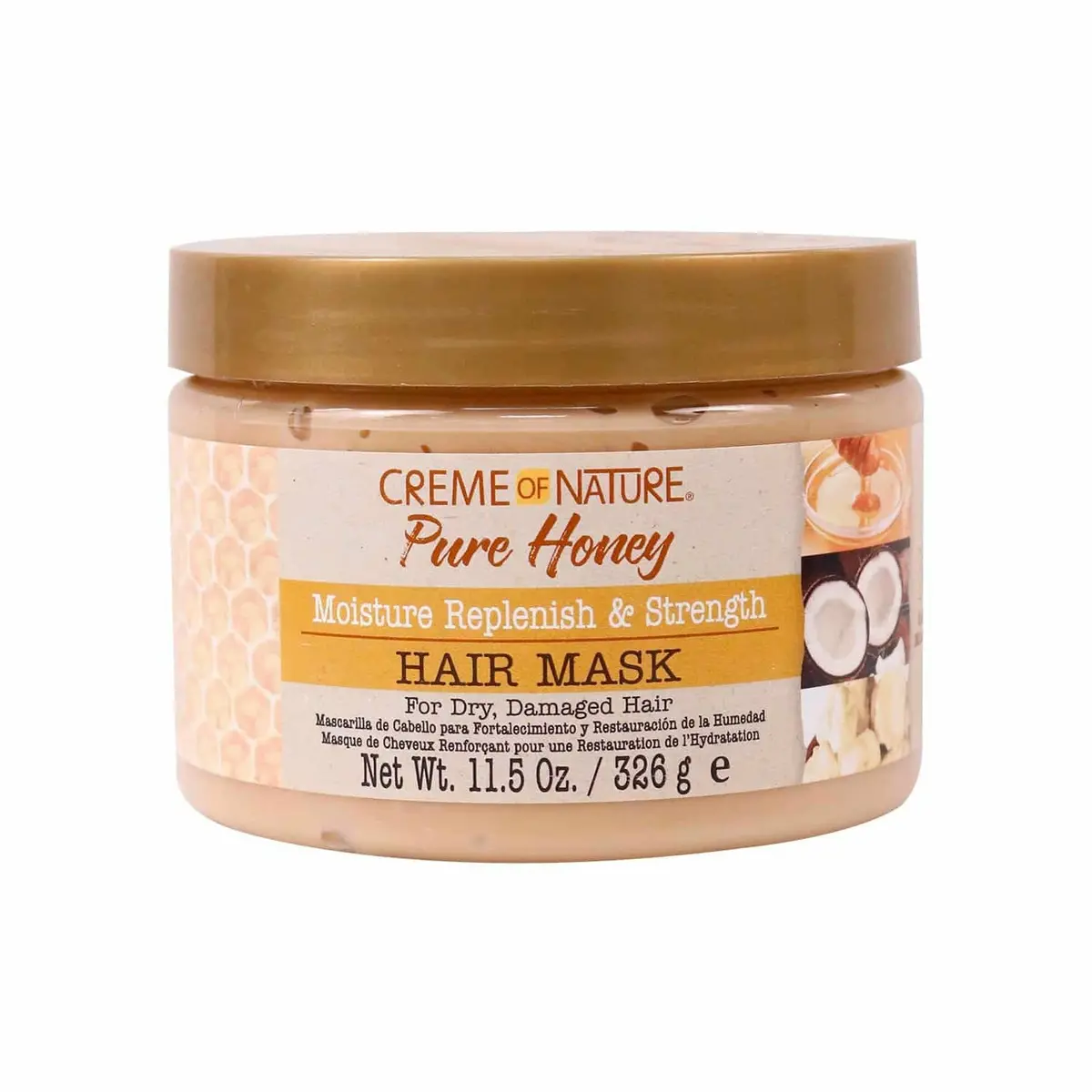 Creme Of Nature: Pure Honey Moisture Replenish & Strengthening Mask 11.5Oz 1