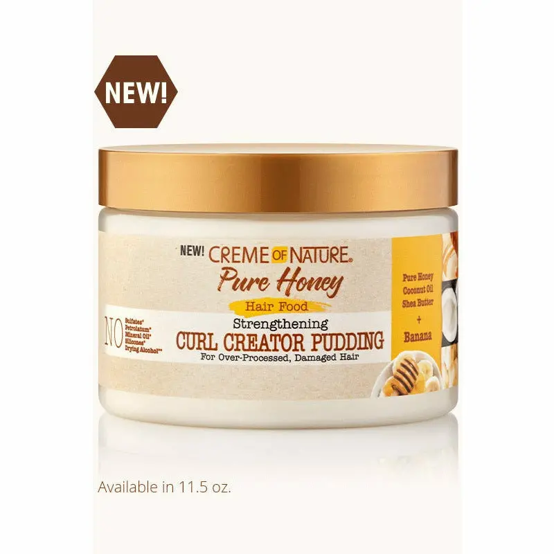 Creme Of Nature:Pure Honey Hair Food Strengthening Curl Creator Pudding 11.5Oz 1