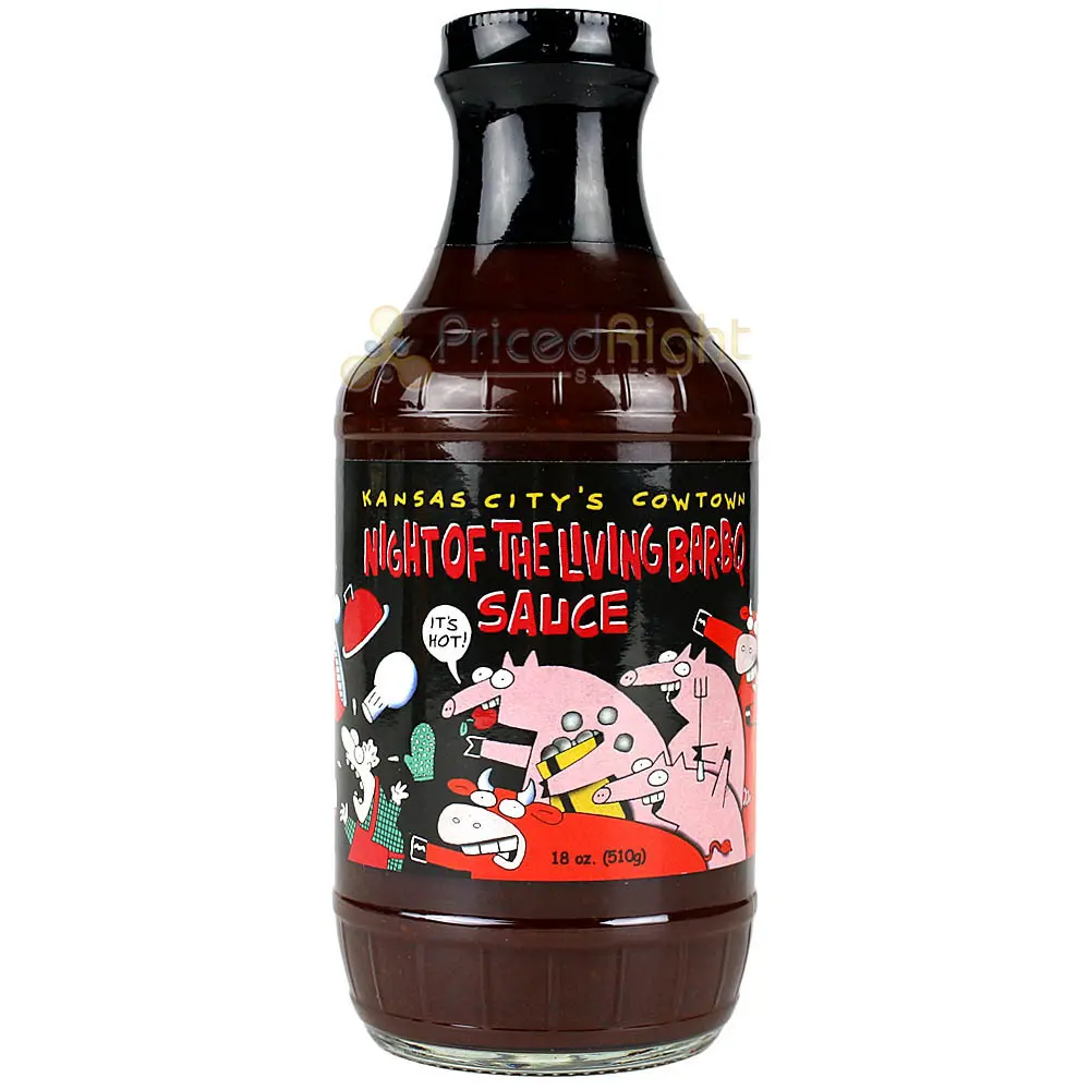 Cowtown Night Of The Living Bar-B-Q Hot Barbecue Sauce 18 Oz Award Winning 1