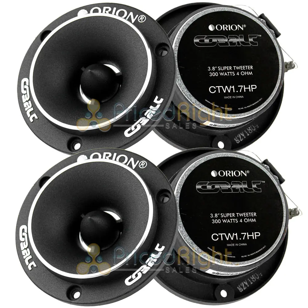 4 Orion 3.8" Super Tweeters Cobalt Series 300 Watt Car Audio 2 Pair Set Ctw1.7Hp 1