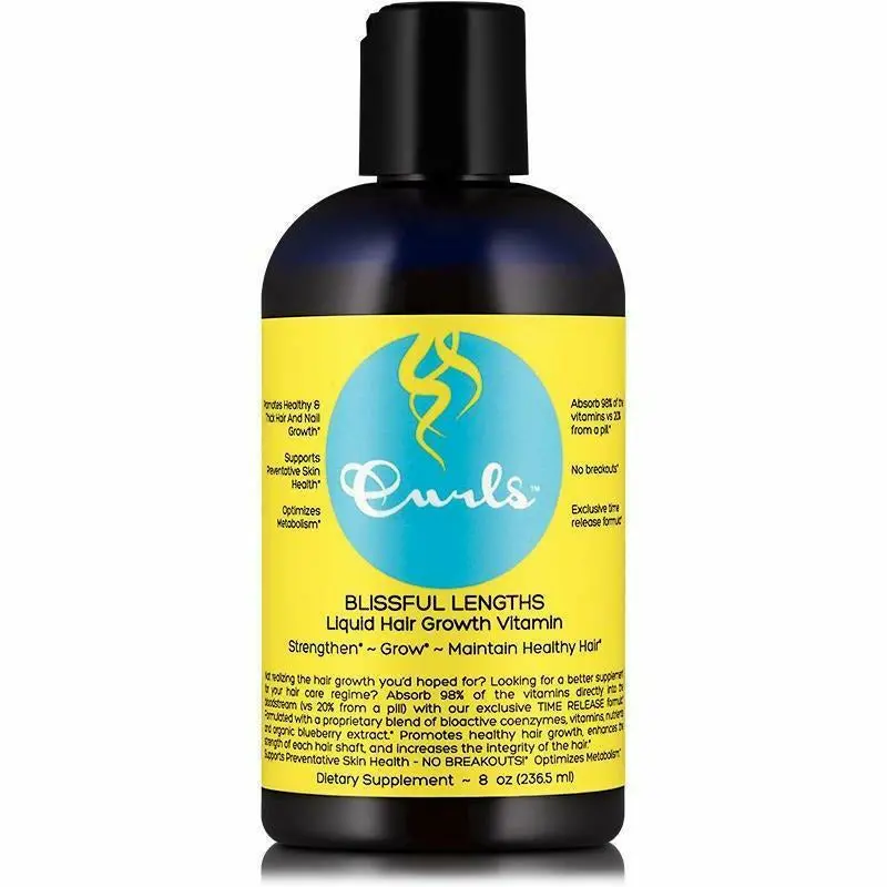 Curls: Blissful Lengths Liquid Hair Growth Vitamin 8Oz 1
