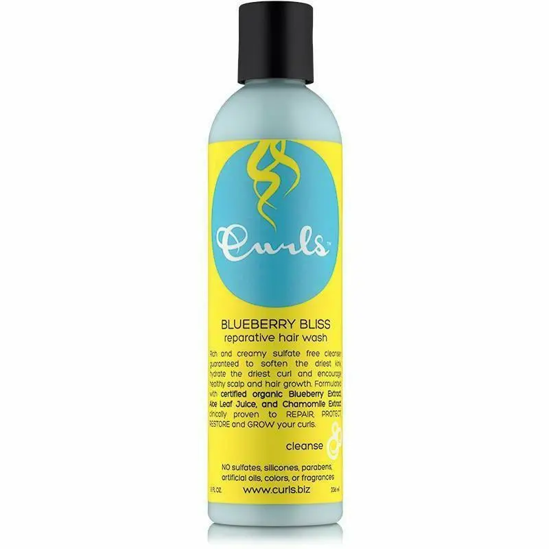 Curls: Blueberry Reparative Hair Wash 8Oz 1
