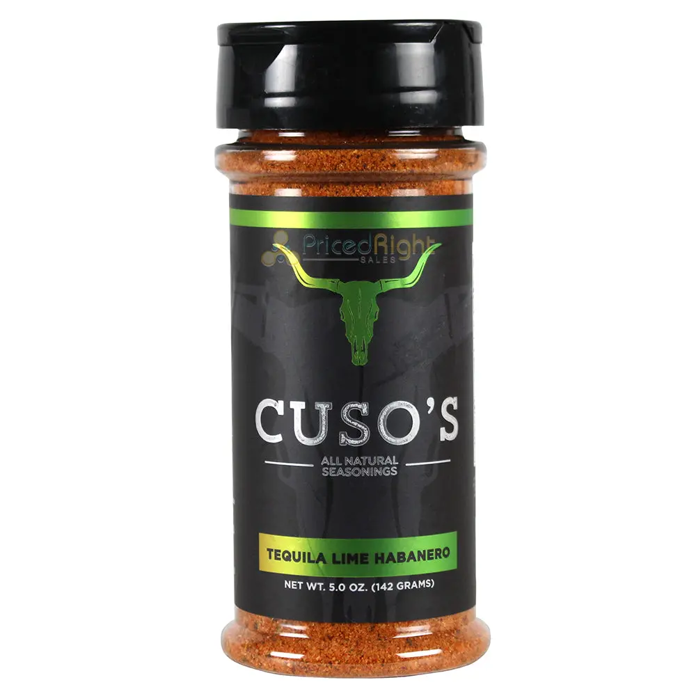 Cuso Cuts Tequila Lime Habanero Seasoning 5 Oz Gluten Free Vegan Cuso-Tlime 1