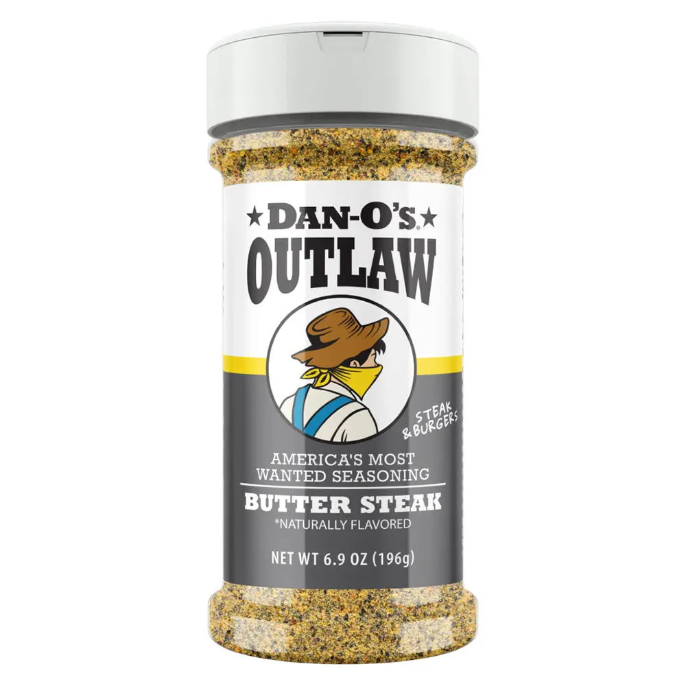 Dan-O's Outlaw Butter Steak Seasoning 6.9 Oz Garlic Onion Dbp69 1