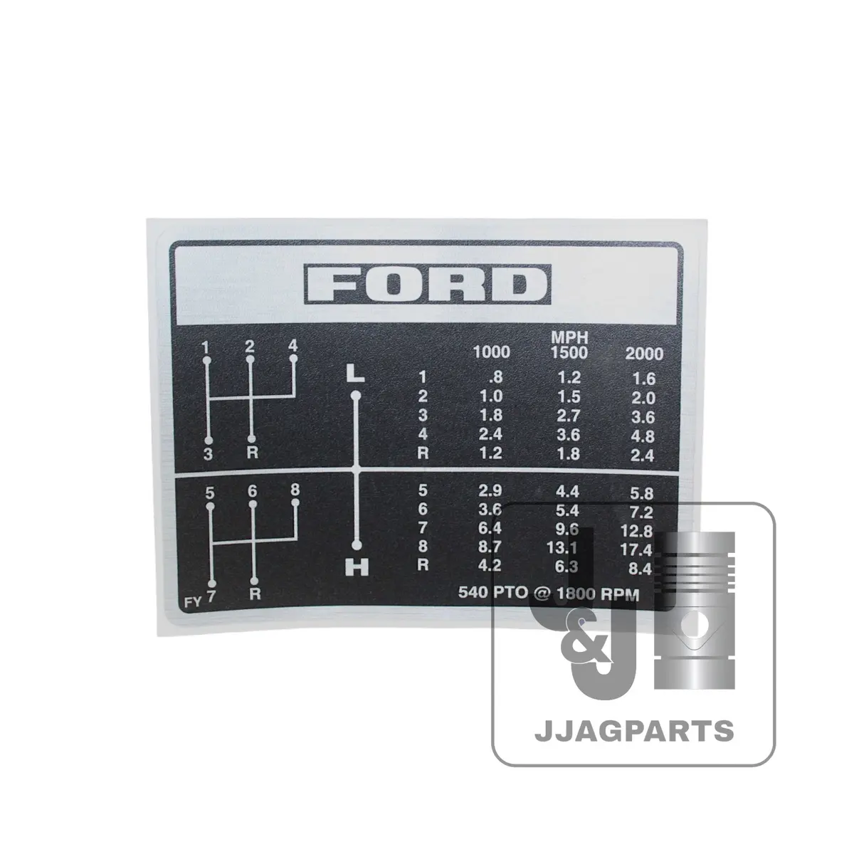 Transmission Shift Pattern Decal Fits 1965-1985 Ford Industrial Tractor | C5nn7b292, D3nn7b292b 1