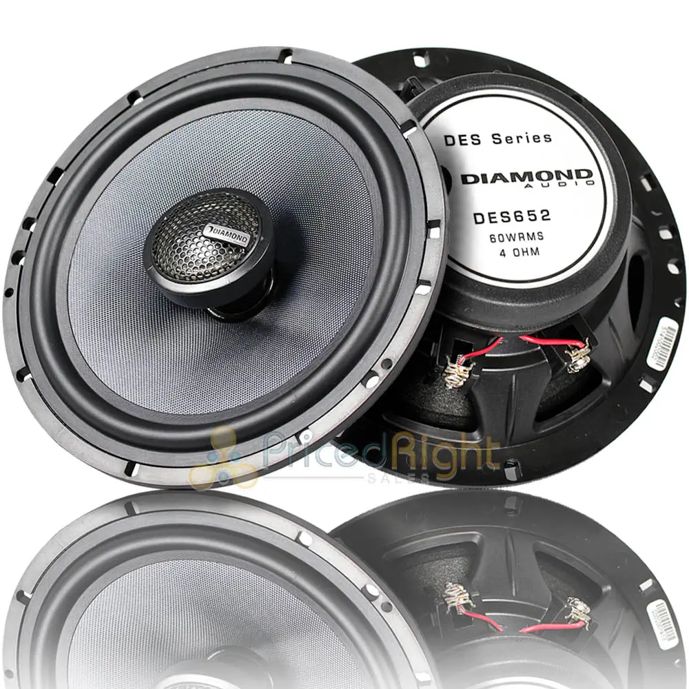 Diamond Audio 6.5" Coaxial Speaker System 120 Watts Max 4 Ohm Des Series Des652 1