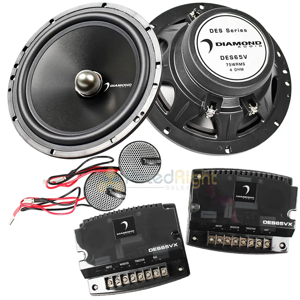 Diamond Audio 6.5" 2 Way Convertible Speaker System 150 Watts Max 4 Ohm Des65v 1