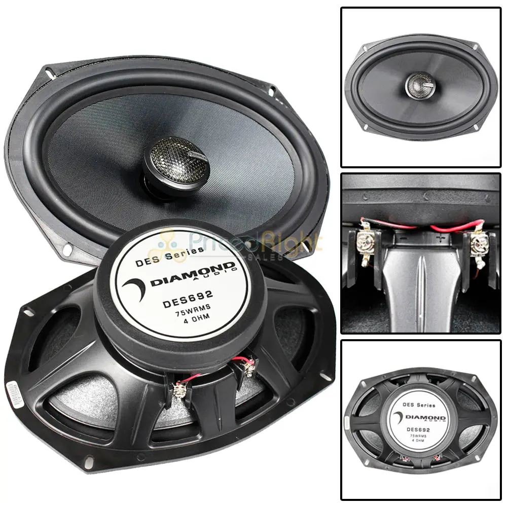 Diamond Audio 6X9" Coaxial Speakers 150 Watts Max Ohm 4 Des Series Des692 Pair 1