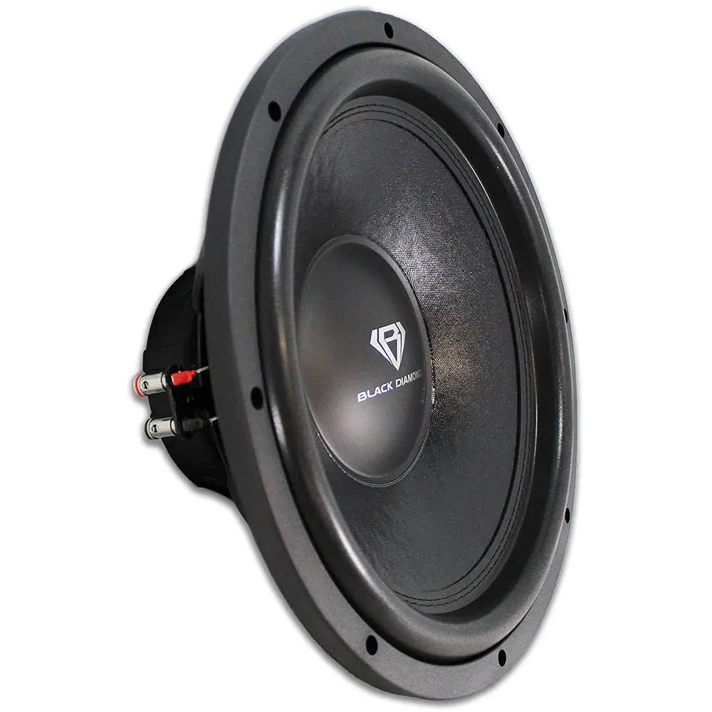 Black Diamond 15" Subwoofer Dual 4 Ohm 600 Watts Max Car Audio Dia-15D4 Single 1