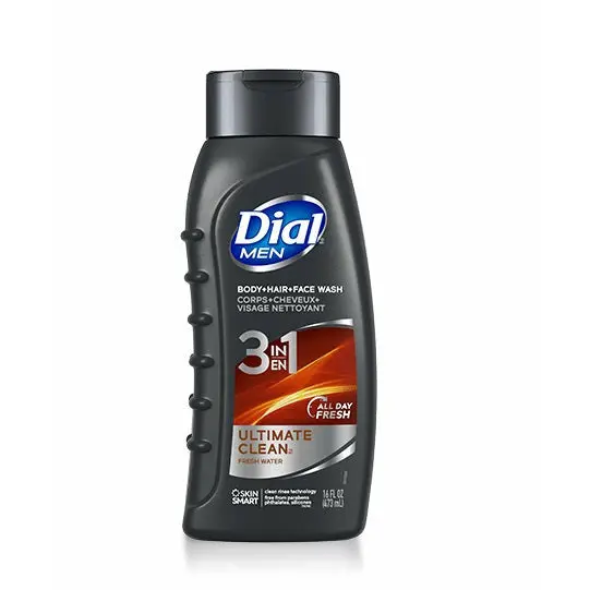 Dial: Men Body+Hair+Face Wash Ultimate Clean 16Oz 1