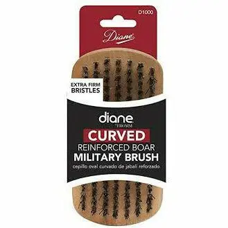 Diane: Hard Curved Reinforced Boar Military Wave Brush #D1000 1