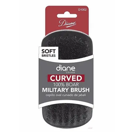 Diane: Soft Curved 100% Boar Military Wave Brush #D1002 1