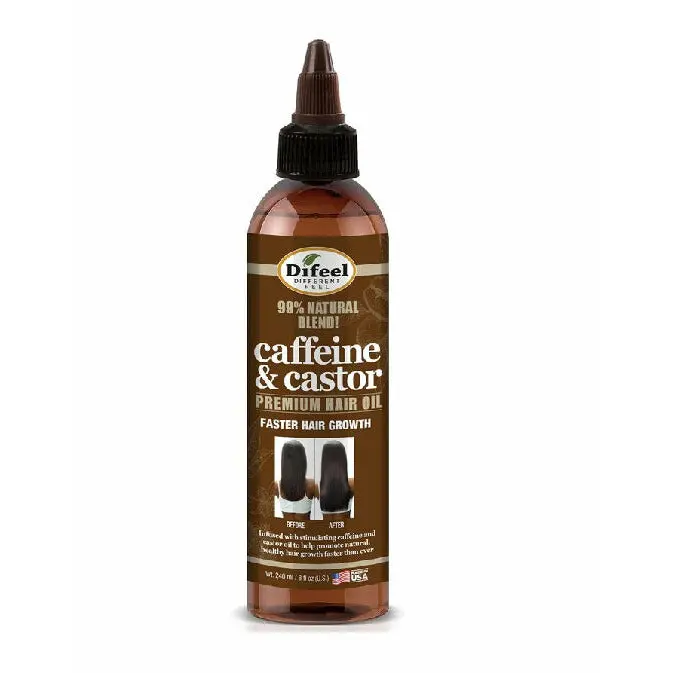 Difeel: 99% Natural Premium Hair Oil Blend Caffeine & Castor Faster Hair Growth Hair Oil 8Oz 1