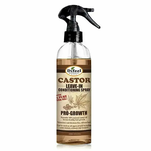 Difeel: Castor Oil Pro-Growth Leave-In Conditioning Spray 6Oz 1