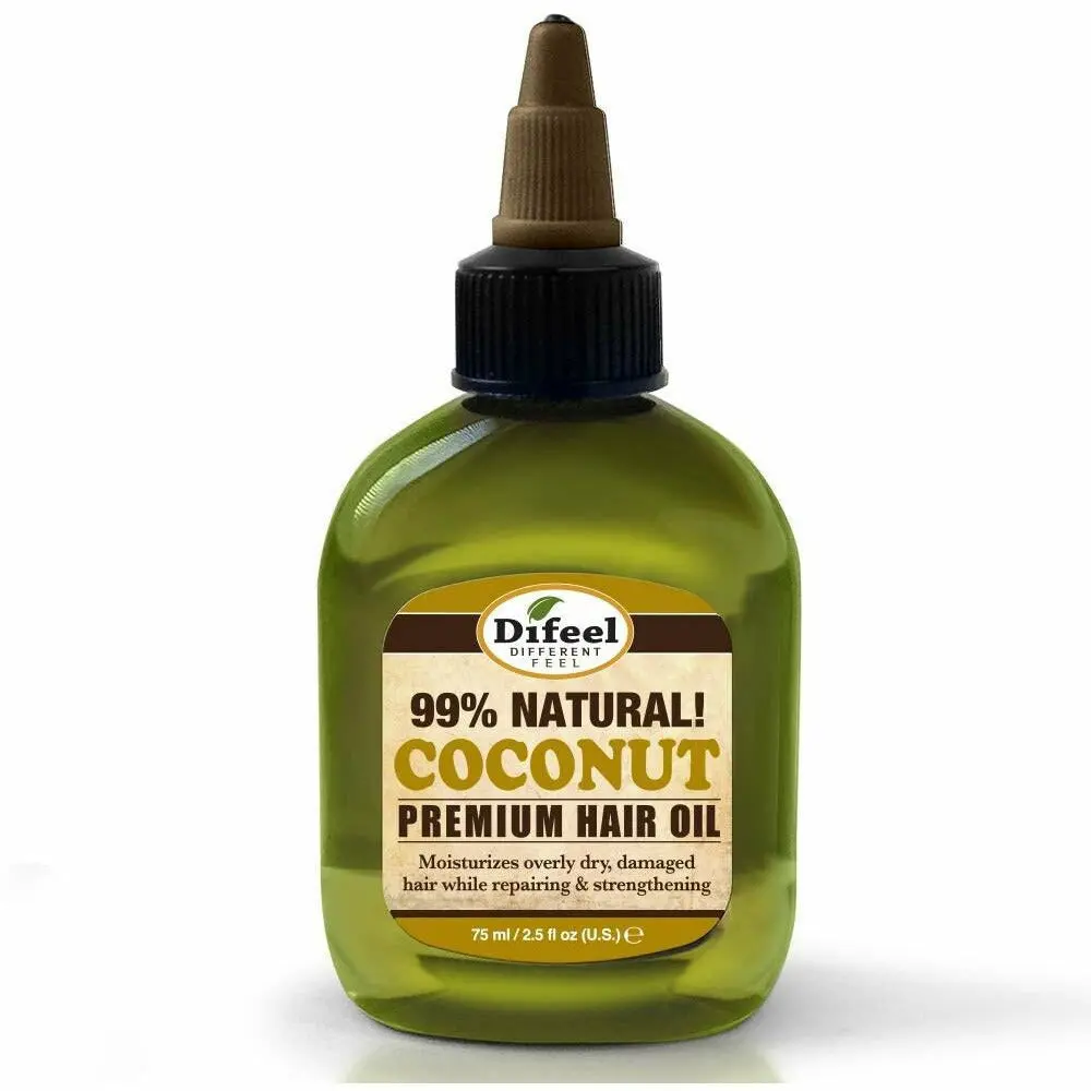 Difeel: Hemp 99% Natural Coconut  Hair Oil Pro-Growth 2.25Oz 1