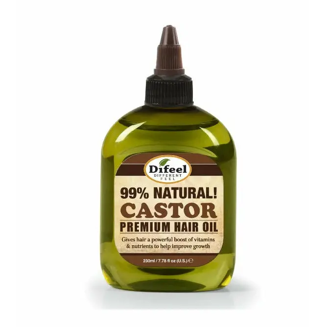 Difeel: Hemp 99% Natural Castor Hair Oil Pro-Growth 7.78Oz 1