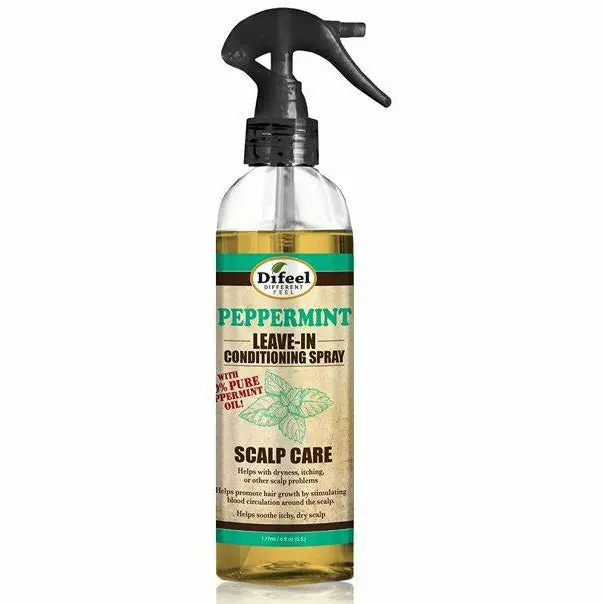 Difeel: Peppermint Oil Scalp Care Leave-In Conditioning Spray 6Oz 1