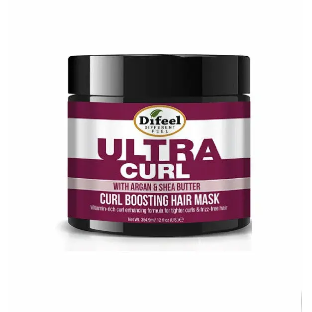 Difeel: Ultra Curl With Argan & Shea Butter-Curl Boosting Hair Mask 12Oz 1