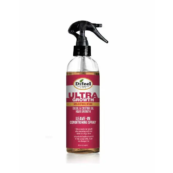 Difeel: Ultra Growth Basil & Castor Hari Oil Leave In Conditioning Spray 6Oz 1