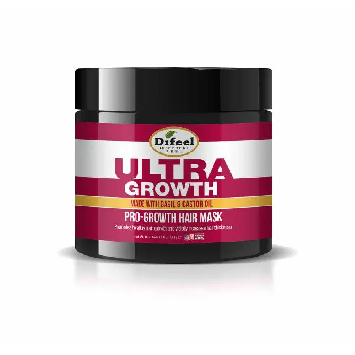 Difeel: Ultra Growth Basil & Castor Oil Pro Growth Hair Mask 12Oz 1