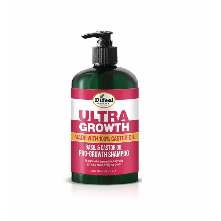 Difeel: Ultra Growth Basil & Castor Oil Pro Growth Shampoo 12Oz 1