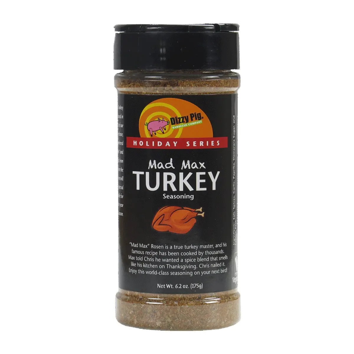Dizzy Pig Bbq Company Mad Max Turkey Seasoning And Rub 6.2 Oz Shaker Bottle 1