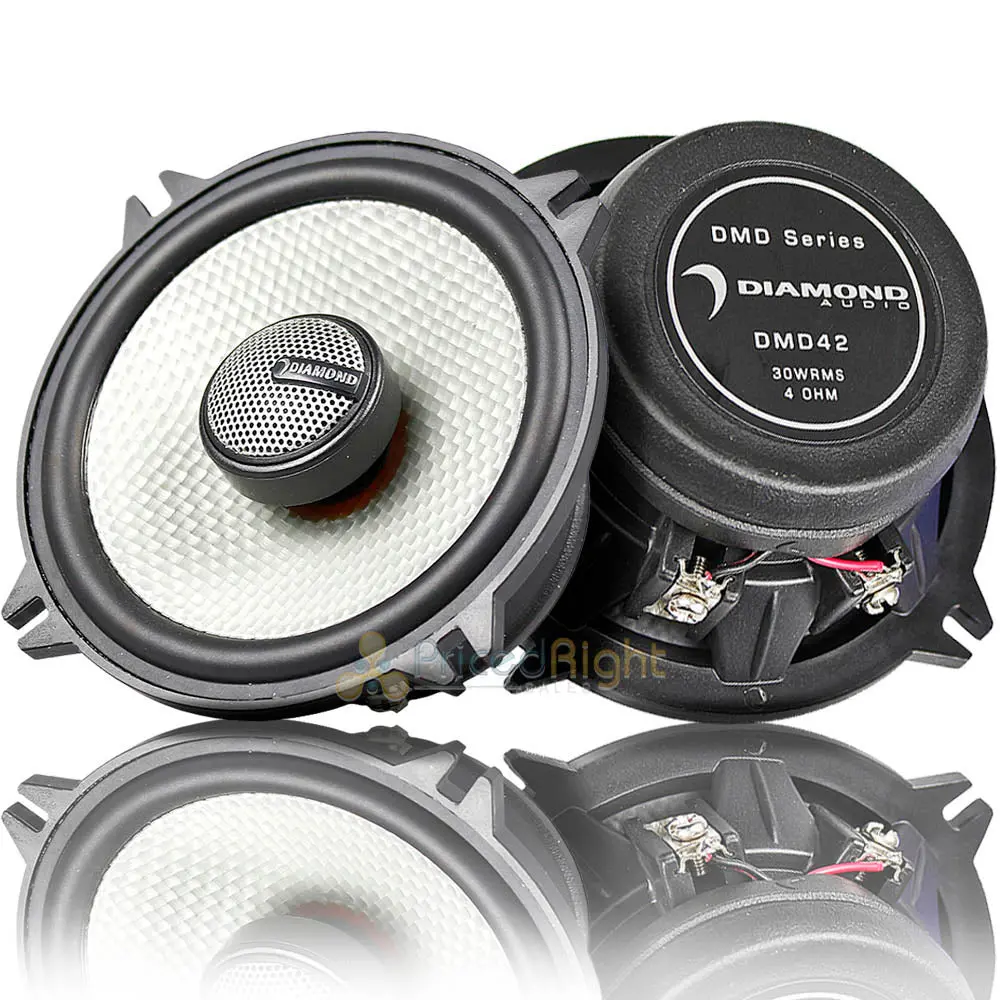 Diamond Audio 2 Way 4" Coaxial Speaker System 60 Watts Max Power 4 Ohm Dmd42 1