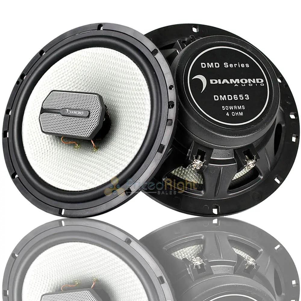 Diamond Dmd Series 6.5" 3-Way Coaxial Speakers 100W Max Power 4 Ohm Pair Dmd653 1