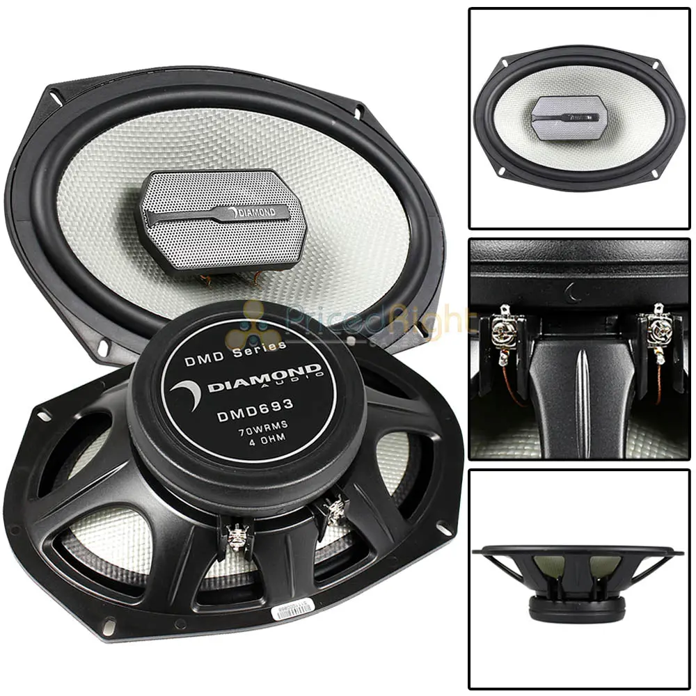 Diamond Audio 6X9" 3 Way Triaxial Speaker System 140W Max Dmd Series Dmd693 1