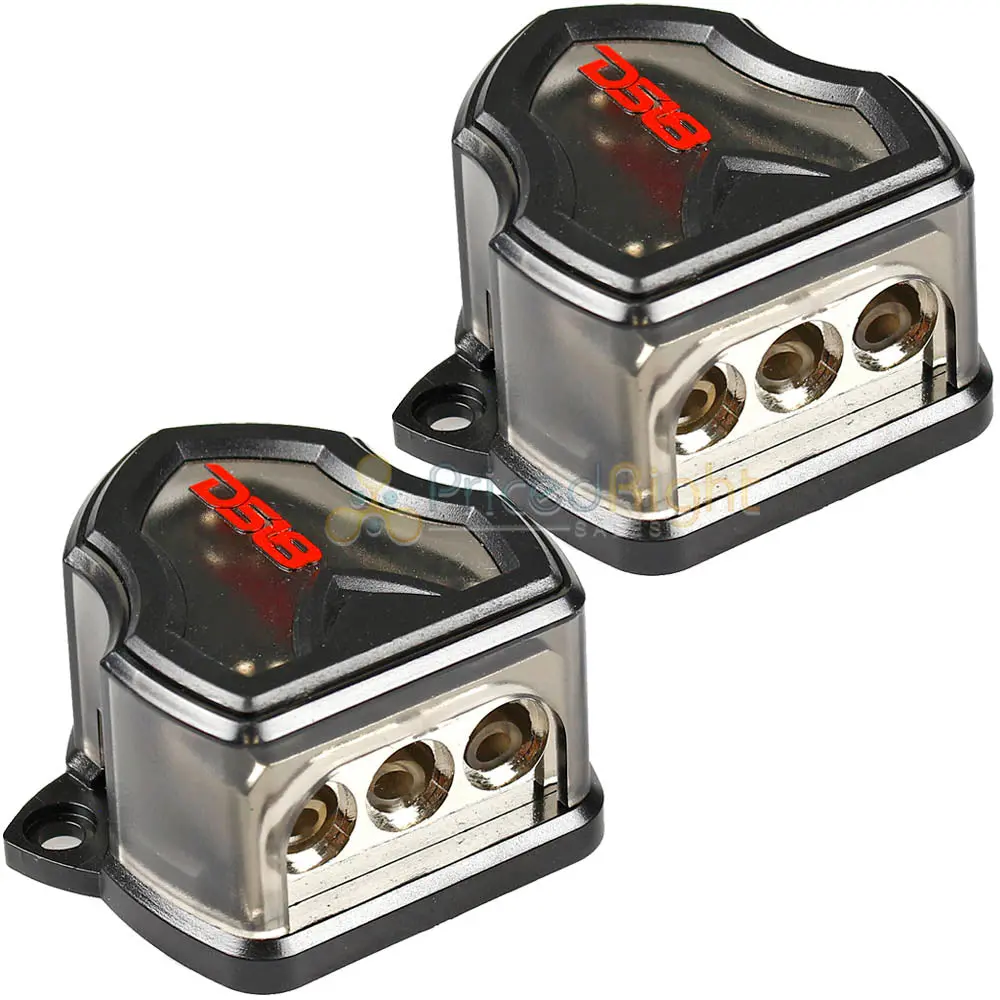 Ds18 0 Gauge To 4 Gauge 3 Way Set Screw Ground Distribution Block Awg 2 Pack 1