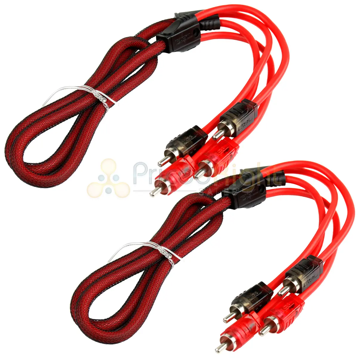 2 Pack 3 Ft Rca Cable Ofc Interconnect Ds18 R3 Competition Rated Performance Red 1