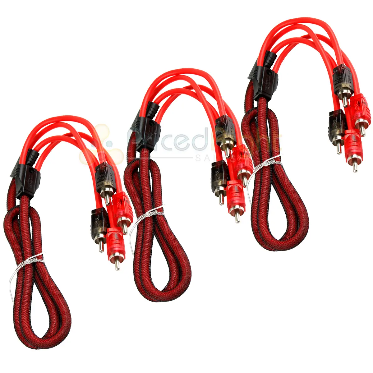 3 Pack 3 Ft Rca Cable Ofc Interconnect Ds18 R3 Competition Rated Performance Red 1